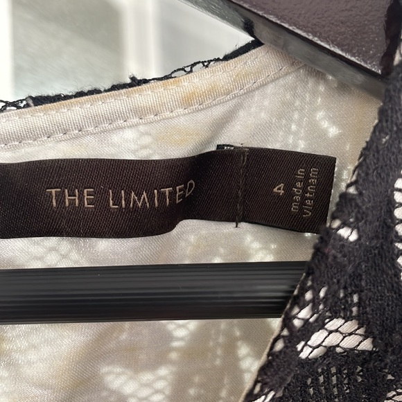 Limited black lace over white sheath dress sz 4 - Picture 2 of 5